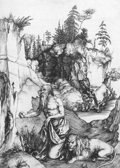 Albrecht Durer St Jerome Penitent in the Wilderness oil painting image